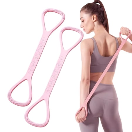 Djiypn 2026 New Figure 8 Resistance Band with Handles, Elastic Bands for Working Out,Arm,Back,Shoulder Training Elastic Ropes,Exercise Equipment for Yoga, Pilates,Physical Therapy Stretching