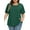 05 Dark Green, variant on Women's Plus Size Top Asymmetrical Knotted Neck T-Shirt Supersoft Essentials Tee Summer Short Sleeve Fashion Blouses(XL-5XL)