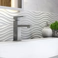 thumbnail image 3 of Lulani Santorini 1-Handle Single Hole Bathroom Faucet with Drain Assembly - Brushed Stainless, 3 of 5