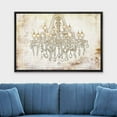 thumbnail image 2 of wall26 Framed Canvas Print Wall Art Crystal Chandelier on Grunge Background Decorative Lights Digital Art Modern Art Chic Relax/Calm Multicolor for Living Room, Bedroom, Office - 16"x24" Bl, 2 of 5