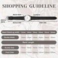 thumbnail image 4 of ANBEER 22mm Flat Thin Elegant Genuine Leather Watch Strap,Quick Release Replacement Watch Band,Black with Black Buckle, 4 of 7