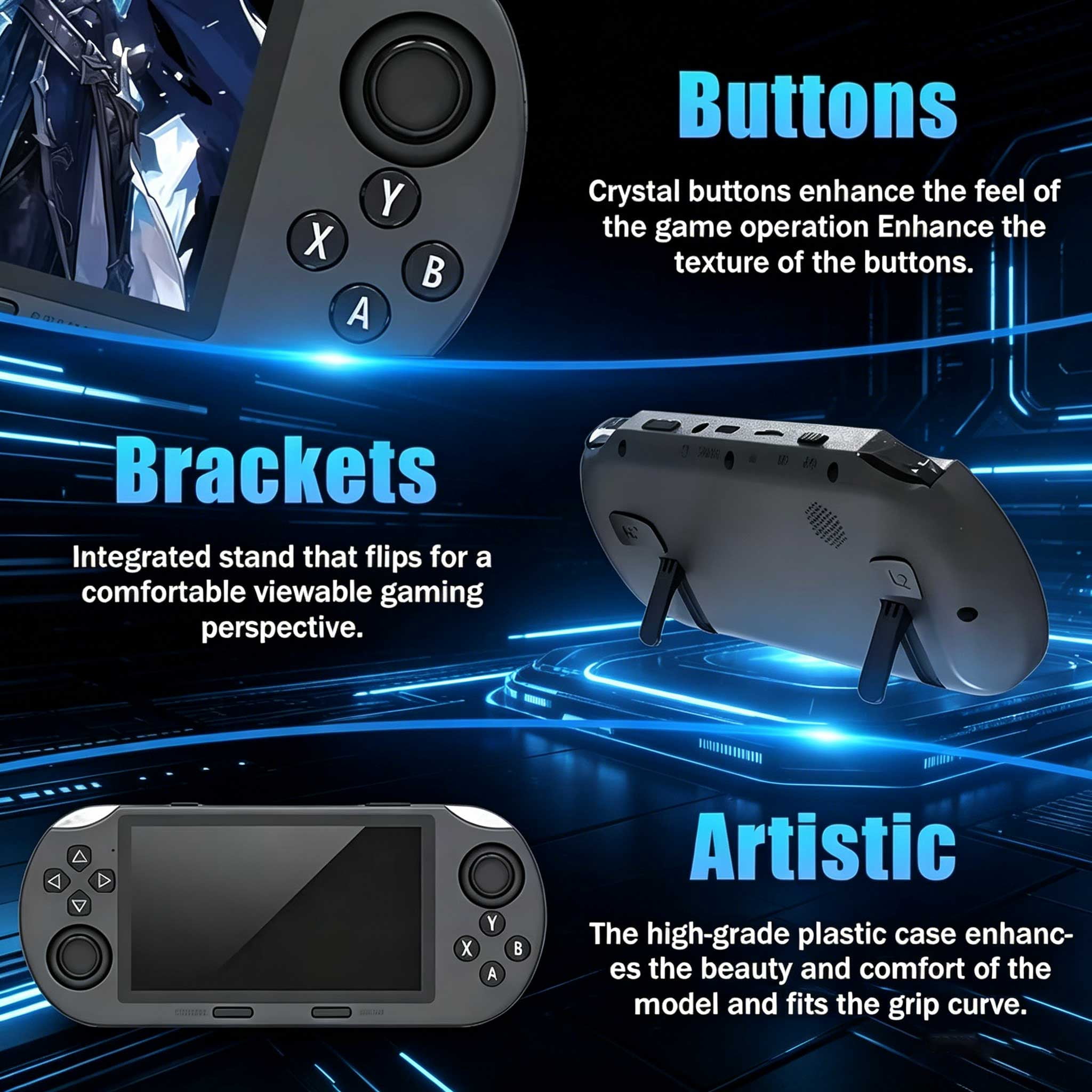 SF3000 Portable Gaming Player with E-Book/Music/Video Playback/Emergency Charging of Phone, Ideal Gift（64G）
