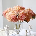 thumbnail image 2 of Namzi 5Pcs 14.2In Champagnepink Artificial Hydrangea Silk Flowers Stem Fake Hydrangea Flowers for Wedding Home Garden Centerpiece, 2 of 5