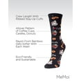thumbnail image 3 of MeMoi I Love Coffee Bamboo Blend Crew Socks - Womens - Female, 9-11, Black, 3 of 7