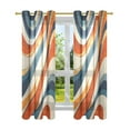 thumbnail image 7 of Yayeee Window Curtains Set of 2 for Living Room Light Filtering 63"x42", Beige Abstract Wavy, 7 of 7