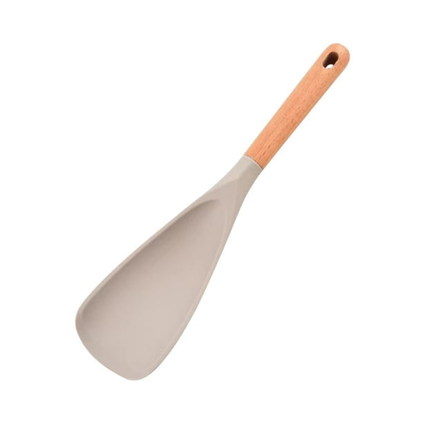 Suministros de cocina, cucharas, utensilios de cocina, juego de utensilios de cocina, cuchara de cocina antiadherente y cuchara segura con mango de madera para mezclar y raspar cuchara de silicona