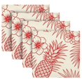 thumbnail image 2 of Iauyy Satin Napkins Set of 4- Hawaiian Pattern 3 DIY Printing Decoration Cloth Napkin- Easy Care for Home/Party, 2 of 8
