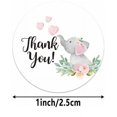 thumbnail image 2 of Thank You Label Stickers, 500 Pcs Thank You Label Stickers Round Stickers for Gift Wrapping Envelope Dessert Box Jam Jar, Little Elephant, 2 of 5