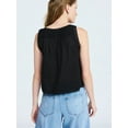 thumbnail image 3 of Scoop Women's and Women's Plus Flowy Cotton Tank Top with Lace Trim, Sizes XS-4X, 3 of 5