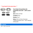 thumbnail image 2 of Front Brake Pad and Rotor Kit - Compatible with 2007 - 2009 Lincoln MKX 2008, 2 of 2