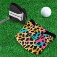 thumbnail image 5 of Haosy Soft Color Leopard Print Golf Mallet Putter Cover Strong Magnetic Leather Golf Club Headcover Closure, 5 of 7