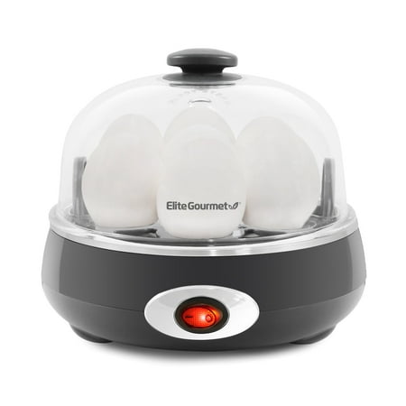 Elite Gourmet Easy Egg Cooker, Charcoal Grey