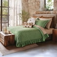 thumbnail image 2 of Colcha Neo Olivo Verde Matrimonial Poliester Comodo Concord, 2 of 3