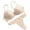 Beige, variant on Women Lace Lingerie Bra Thong Set Underwire Adjustable Shoulder Straps Solid Color Soft Breathable Mesh Outfit Honeymoon Night Club Daily Wear