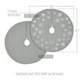 thumbnail image 3 of Yuletide Burlap Dove Grey Snowflake Tree Skirt 36, 3 of 4