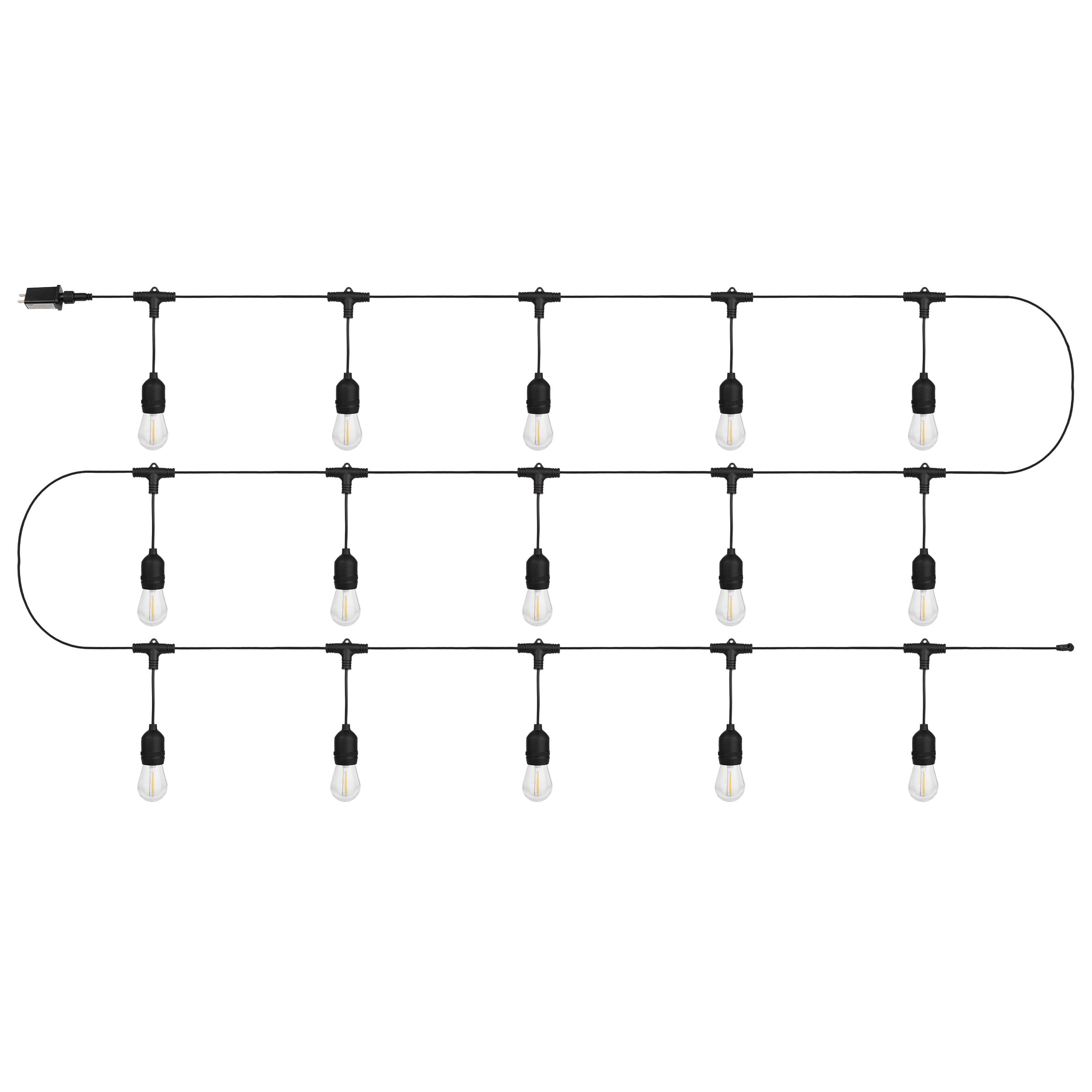 Pure Garden 50FT Outdoor String Lights with Vintage-Style LED Edison Bulbs