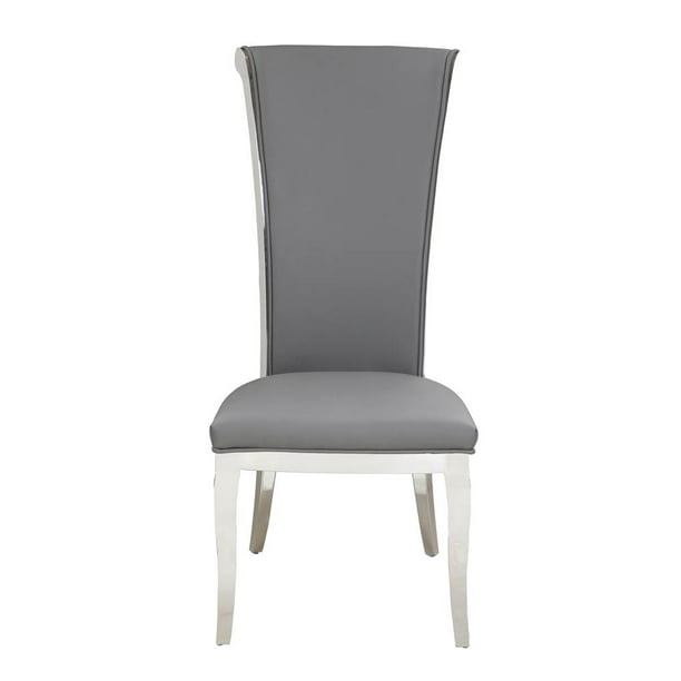 Tall Rolled Back Side Chair In Gray Set Of 2 Walmart Com Walmart Com