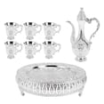 thumbnail image 2 of JUEGO DE OLLAS DE VINO VINTAGE, KIT DE BANDEJA DE CAFETERA RETRO EUROPEA, COPAS DE VINO TALLADAS EXQUISITAS DECORATIVAS DE ALEACIÓN DE ZINC PARA LA CENA DE FIESTA EN Casa, 2 of 7