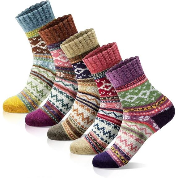 MY Gifts for Women - Stocking Stuffers Socks for Women - Thick Wool Soft Warm Cozy Crew Womens Socks Boot Sock