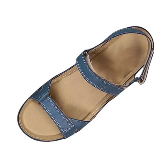 Rinsvye Women's Ladies Open Toe Dress Shoes for Women Business Casual Solid Wedges Causal Shoes Womens Slip on Walking Shoes Lightweight Casual Outdoor Beach Sandals
