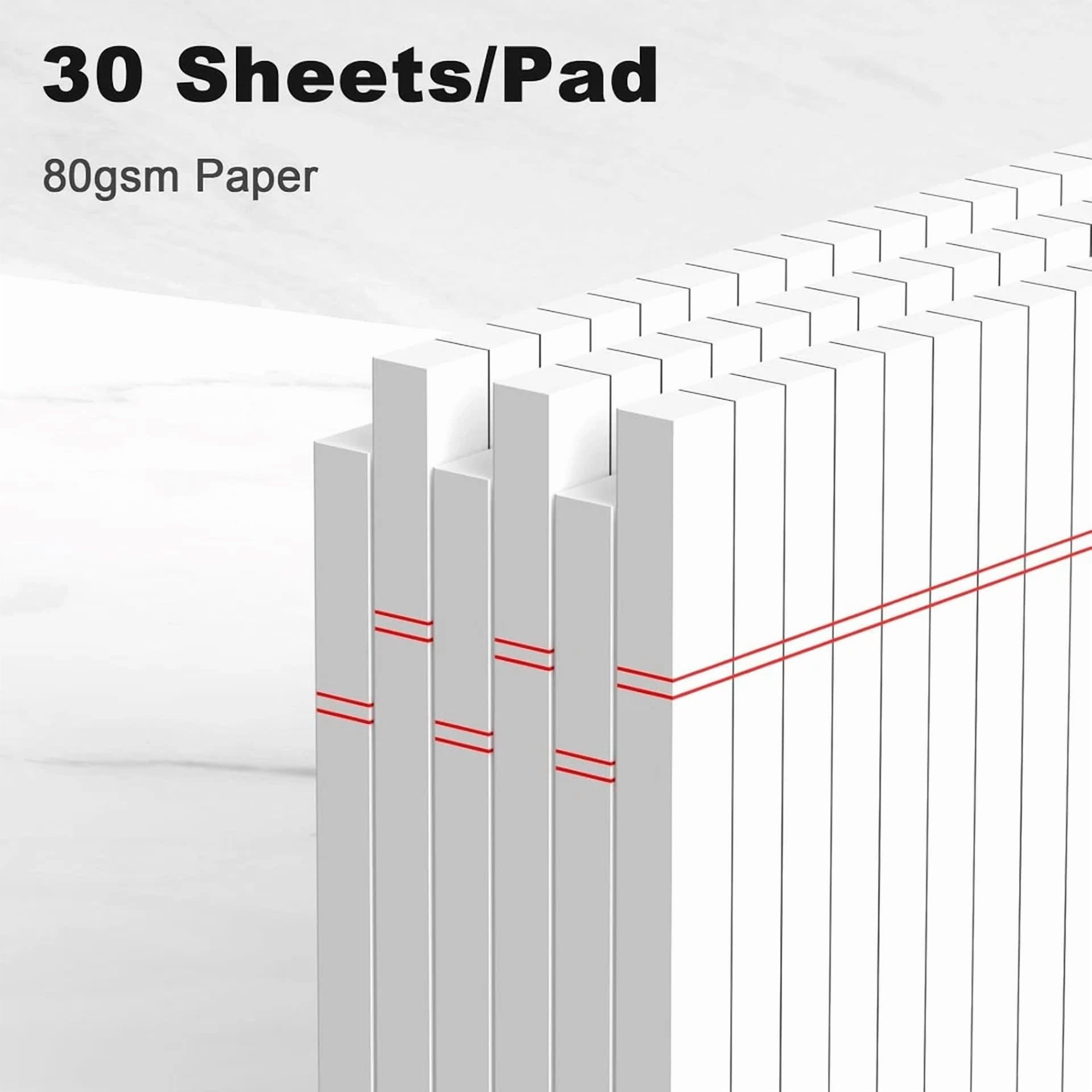 CRESTIN- 6Pcs Small Note Pad 5X8 College Ruled Legal Pads Paper Notepads 6 Pack White