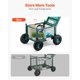 thumbnail image 3 of Carrito de jardín rodante VEVOR de metal con asiento de 180 kg de capacidad, 3 of 9