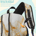 thumbnail image 4 of Herdesigns Golden Marble Laptop Backpack for Women Men, 18.3 Inch Large Computer Backpacks Fashion Teacher Nurse Bag Casual Daypack for Work Travel, 4 of 8