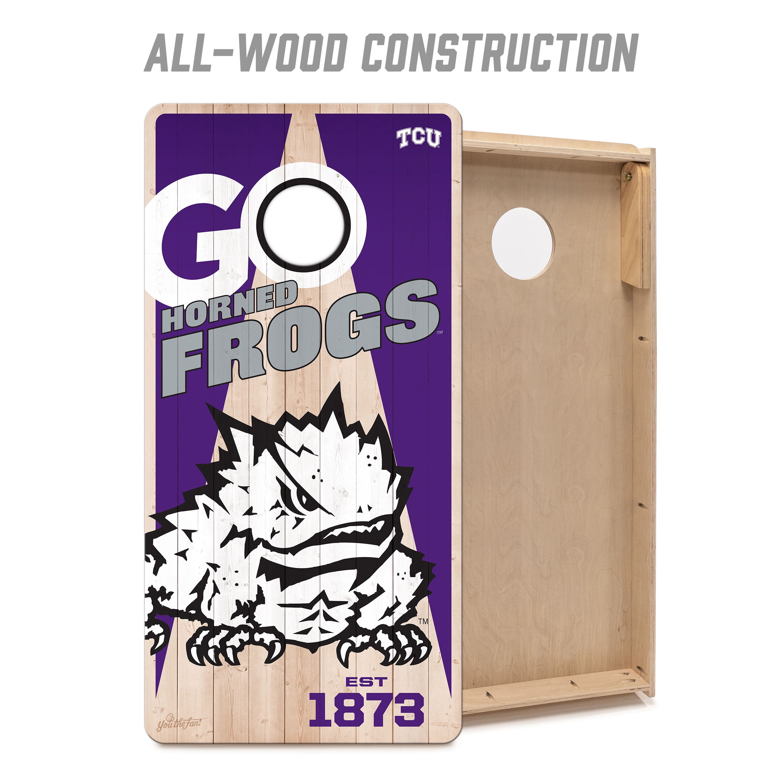 YouTheFan NCAA TCU Horned Frogs 2' x 4' Cornhole Game No Bags