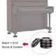 thumbnail image 5 of Ruedas para piano, 4 piezas, accesorios para piano redondos de madera de haya, almohadillas para pies de piano, calidad superior, 5 of 8