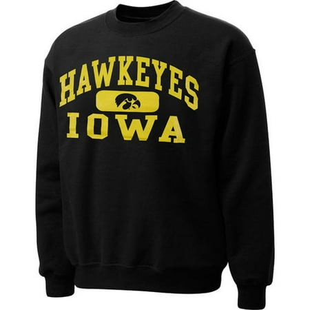 NCAA - Iowa Hawkeyes Black Piller Crewneck Sweatshirt