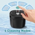 thumbnail image 3 of Ultrasonic Retainer Cleaner, Dental Cleaning Pod with U-V Lights, 45kHz Retainer Cleaner Machine for Dentures, Toothbrush Heads, Jewelry, Aligner, Night Mouth Guards (Black), 3 of 8