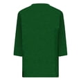 thumbnail image 4 of Fulijie Women's T-shirts V-Neck Mid-Long Sleeve Tops Tee Solid Color Blouse, 4 of 4
