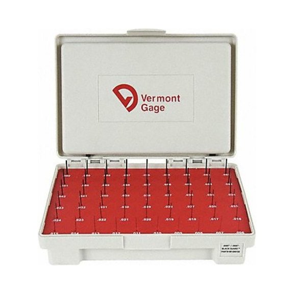 Vermont Gage Black Ox-Coated Pin Gauge Set, Metric 902100100