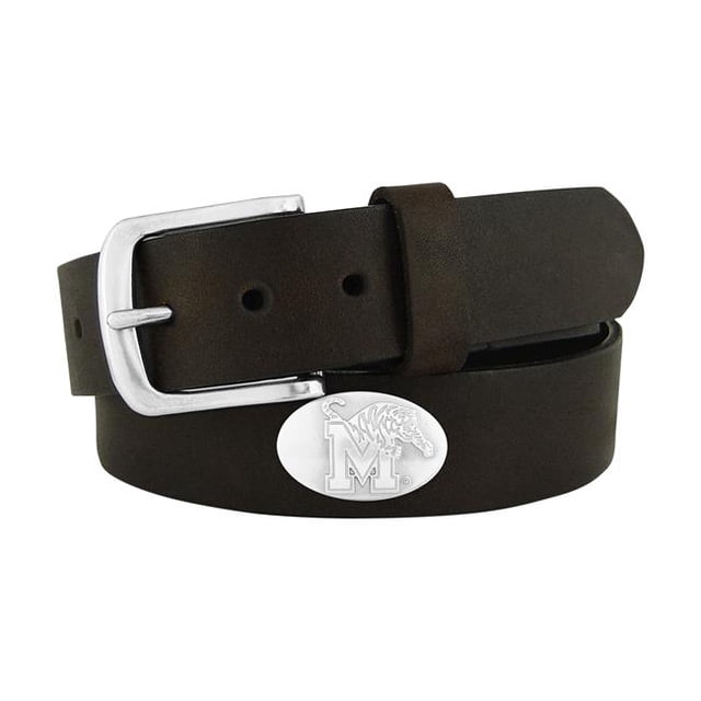 Memphis Concho Brown Leather Belt, 44 Waist