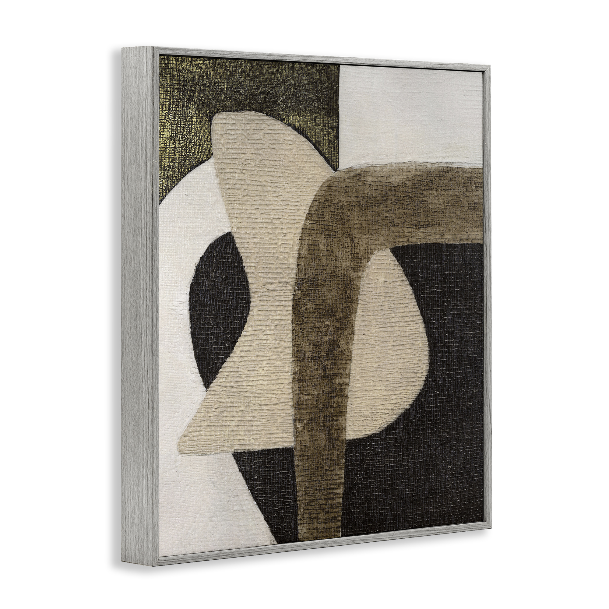 Stupell Industries Boho Modern Shape Pattern Abstract Painting Gray Framed Art Print Wall Art, 11 x 14