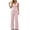 Pink, variant on Purcolt Women's Business Casual 2 Piece Outfits Sleeveless Button Down V-Neck Peplum Suit Vest & Wide Leg Pants Work Office Formal Blazer Sets, S-XXXL
