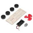 thumbnail image 4 of Electric Wind Car DIY Kit, Electric Wooden Car DIY Kit Science Learning  for Home Play, 4 of 7