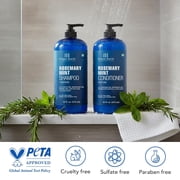 Botanic Hearth Rosemary Mint Shampoo and Conditioner Set with Keratin, Sulfate & Paraben-Free Hair Care for Men and Women, 16 fl oz Each