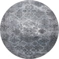 thumbnail image 1 of Ahgly Company Machine Washable Indoor Round Traditional Ash Gray Area Rugs, 4' Round, 1 of 7