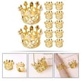 thumbnail image 3 of MLINS Elegant Pearl Crown Napkin Rings for Decoration Golden Zinc Alloy Napkin Holders 12 Pieces, 3 of 8