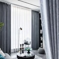thumbnail image 3 of Chenille Simple Grey Curtains Light Luxury Modern Curtains for Living Dining Room Bedroom Sliver Texture Balcony Window Curtains, 3 of 5