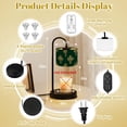 thumbnail image 6 of Candle Warmer Lamp with Timer Dimmer Damask Floral Gold Dark Green Ornamental Candle Lamp Warmer for Jar Candle with 4 Bulbs Gifts for Women Mothers Day Gift House Warming Gifts, 6 of 8