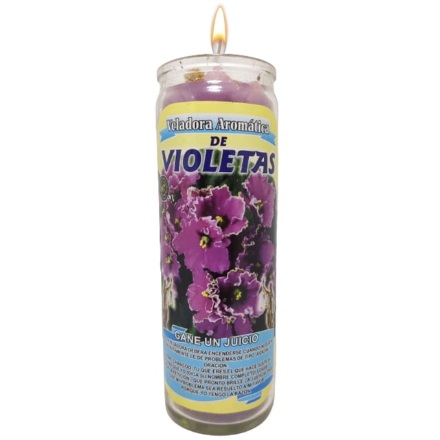 Veladora de Violeta | Perdón, Transmutación, Meditación, Vela Aromática de Intención Preparada