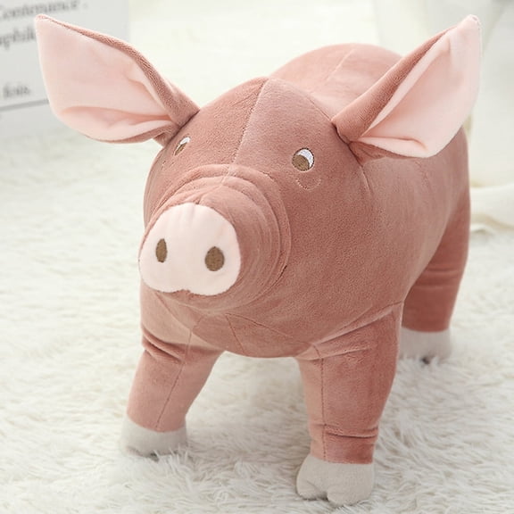 Soft Plush Stuffed Pig Doll Toy 25Cm Cute Sleeping Piggy For Kids Birthday Gift And Home Decoration