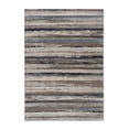 thumbnail image 2 of 2â€™ x 3â€™ Blue and Beige Distressed Stripes Scatter Rug, 2 of 9