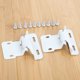thumbnail image 4 of 2 unids acero auto cierre cocina gabinete de la cocina bisagras superposición muebles alacena puerta bisagra muebles hardware blanco w / tornillos, 4 of 6