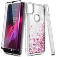thumbnail image 7 of Nagebee Case for T-Mobile REVVL 4 with Tempered Glass Screen Protector (Full Coverage),Sparkle Glitter Liquid Bling Diamond [Ring Holder & Wrist Strap] Women Girls Cute Case (Rose Gold), 7 of 7