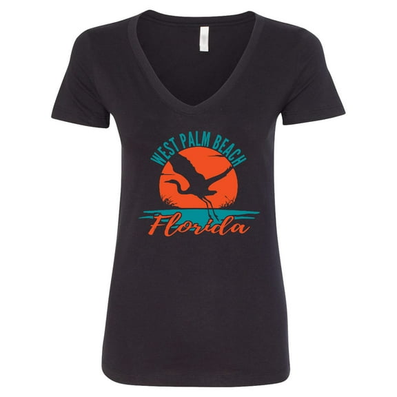 Inktastic West Palm Beach Florida Vacation Women's V-Neck T-Shirt
