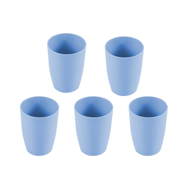Straws Drinking Plastic Reusable Plastic Cups Reusable, Cup Set of 5 Multicolor Straw Cups for Kitchen, Office, Travel, Drinking Cups & Stackable Drinking Glasses, Plastic Tumblers