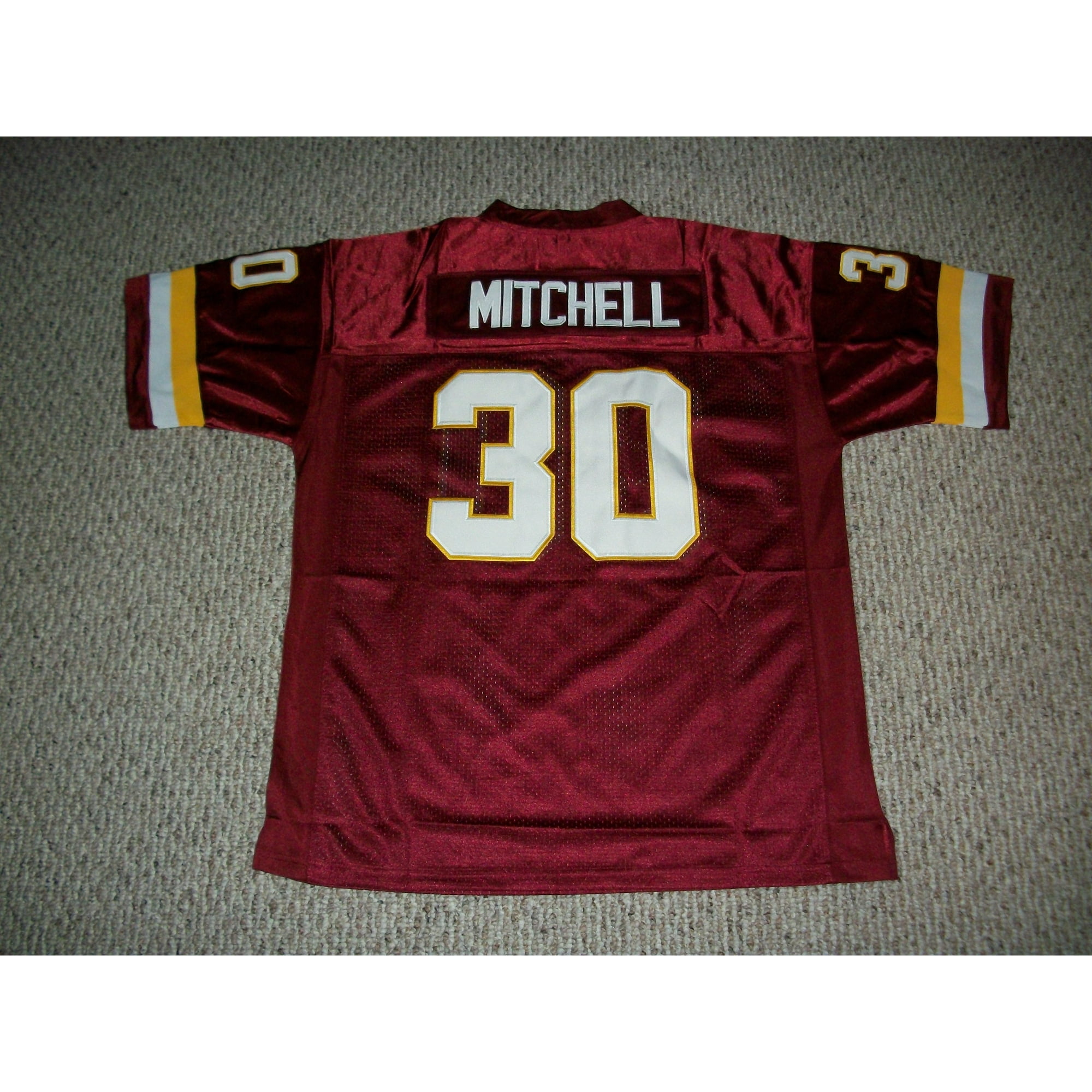 Jerseyrama Unsigned Brian Mitchell Jersey #30 Washington Custom Stitched Burgundy Football (New) No Brands/Logos Sizes S-3XLs, Size: Medium